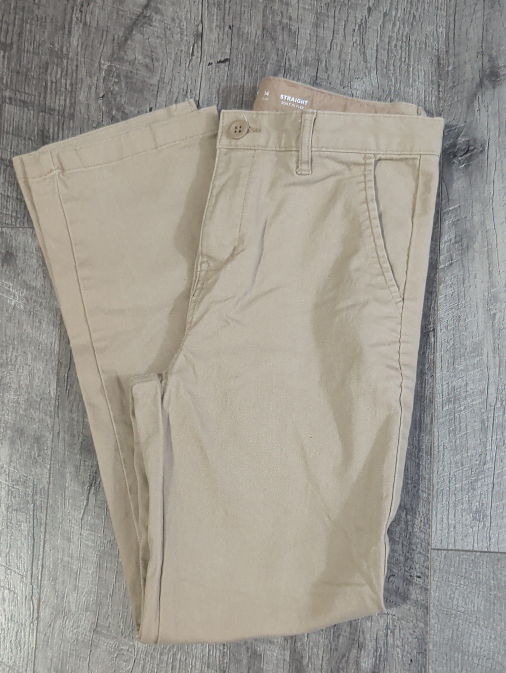 Old Navy Youth Straight-Fit Chinos - Tan, Size 14
